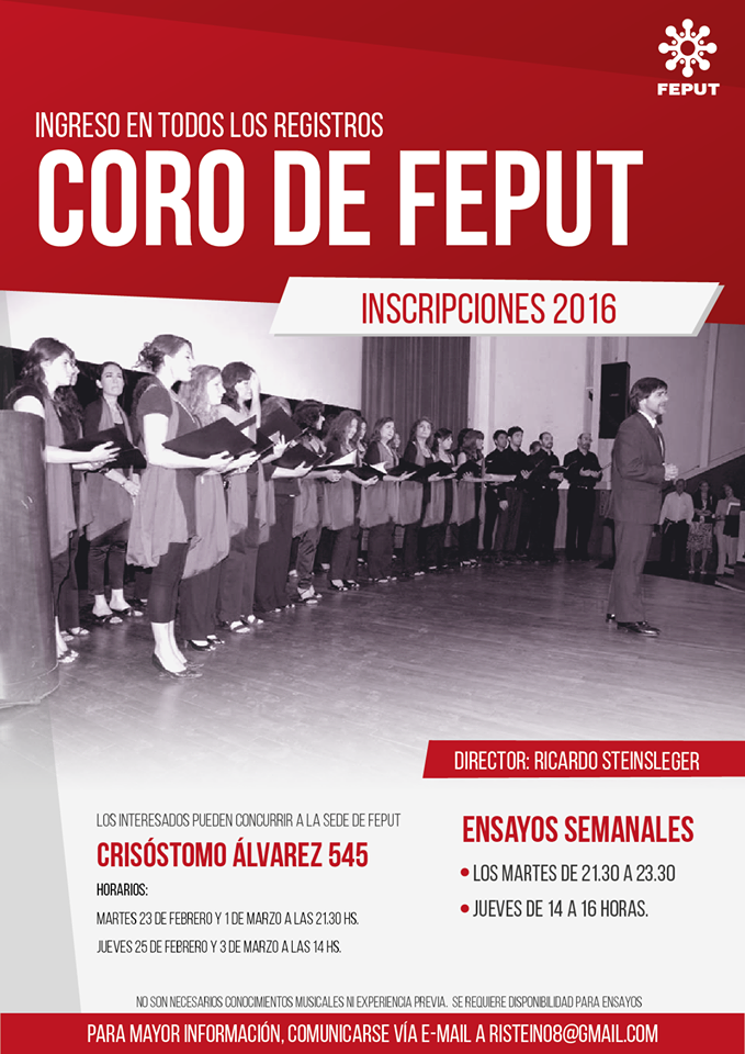 Inscripciones Coro FEPUT 2016