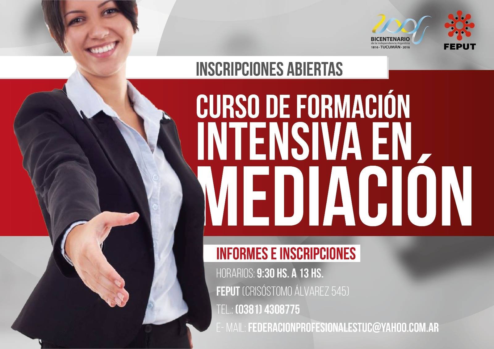 CURSO DE FORMACIÓN INTENSIVA EN MEDIACIÓN