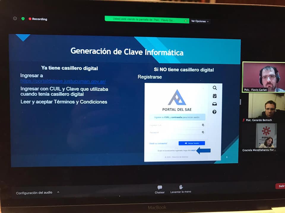 Masiva participación en la Conferencia Online organizada por la Comisión de Peritos de FEPUT