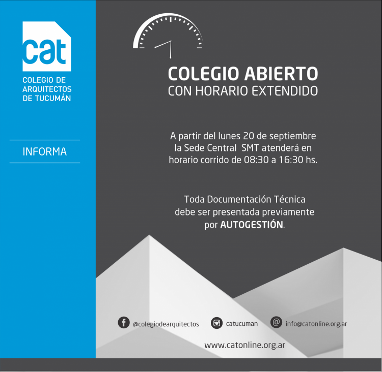 CAT informa: Horario Corrido