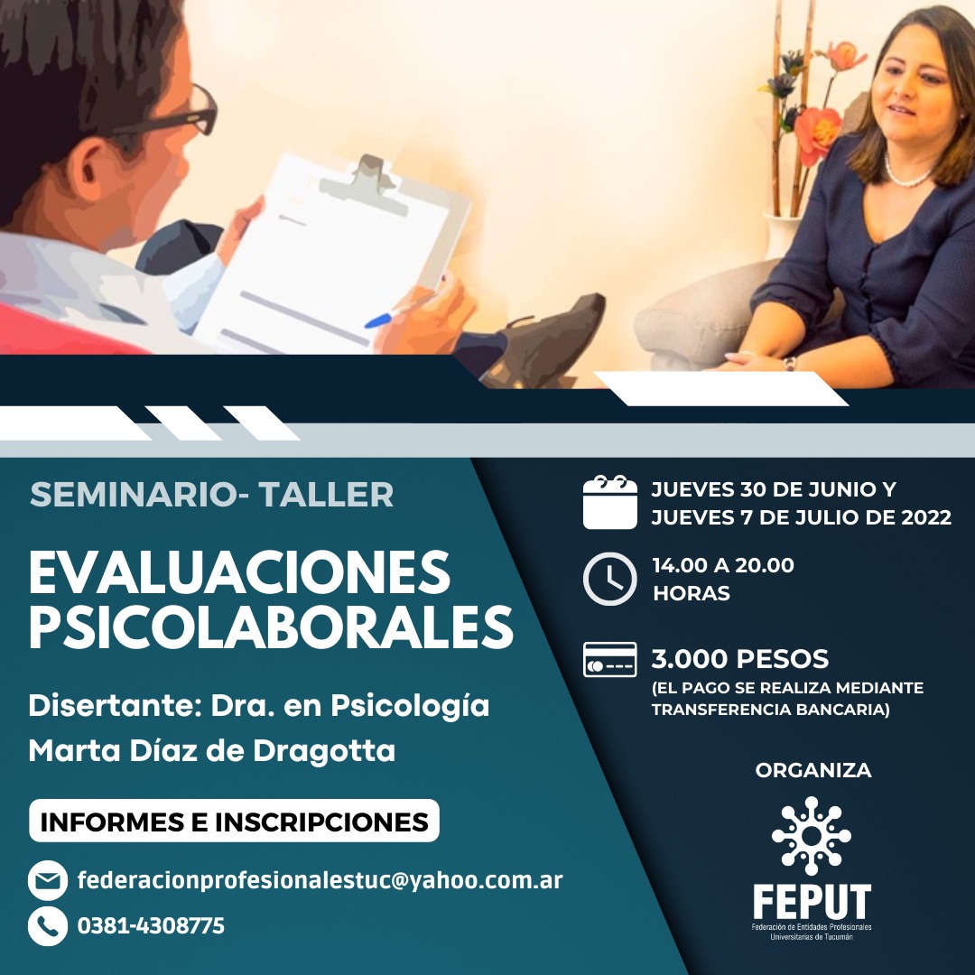 Seminario-Taller: Evaluaciones Psicolaborales